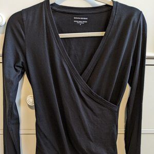 Banana Republic LS Wrap Bodysuit - Small